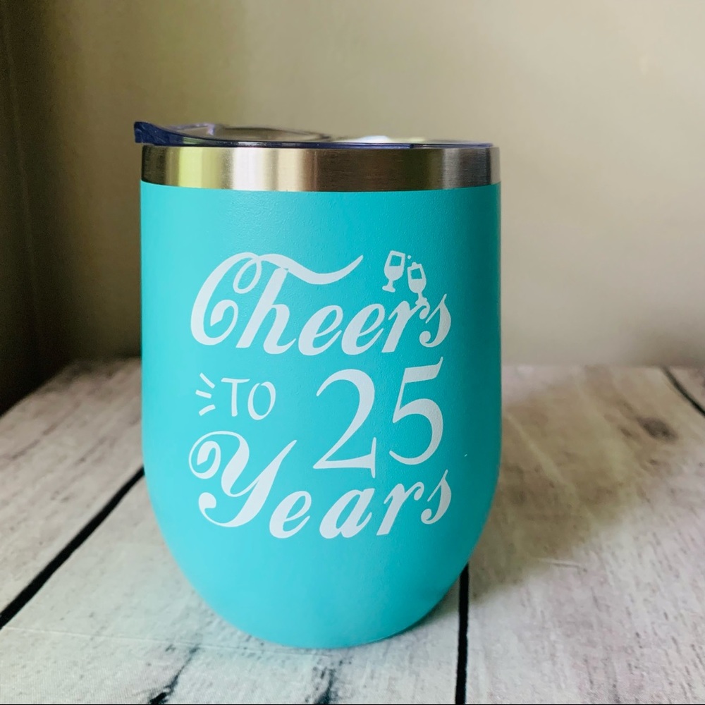 New 🦋 Cheers To 25 Years Insulated Mug
